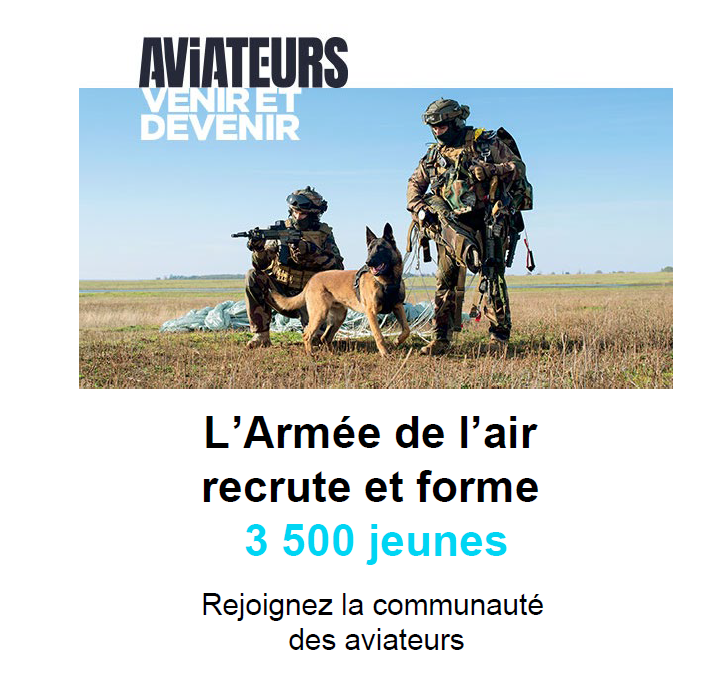 Flyer recrutement armée de l'air