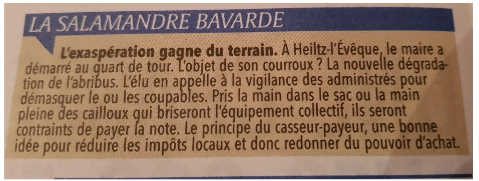 La salamandre bavarde (union du 18 avril 2019)